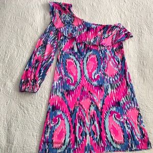 Lilly Pulitzer one-sleeved cocktail dress